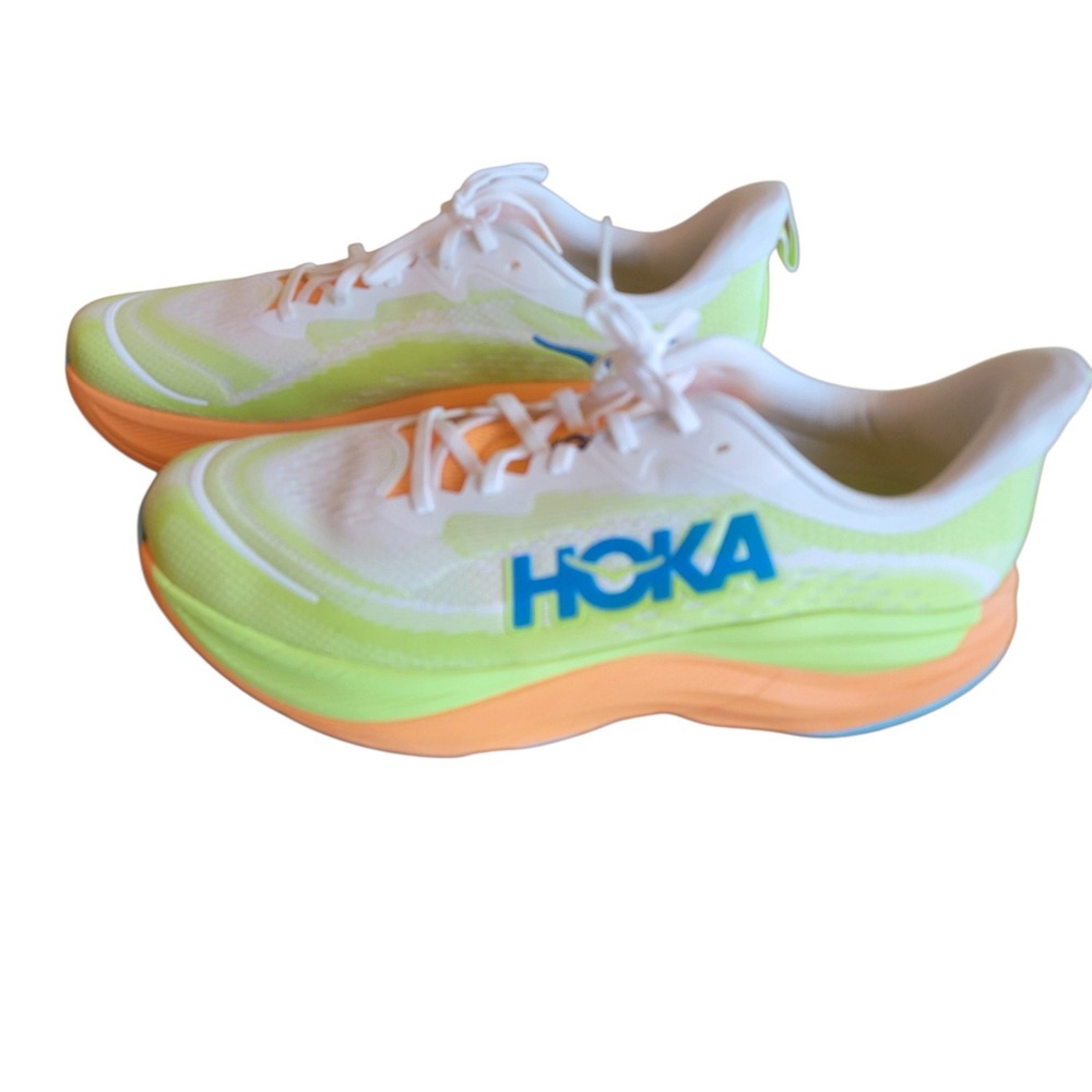 Hoka Skyflow Running Shoes Mens 14 Frost Sunlit Excellent Road Trainers 1155111